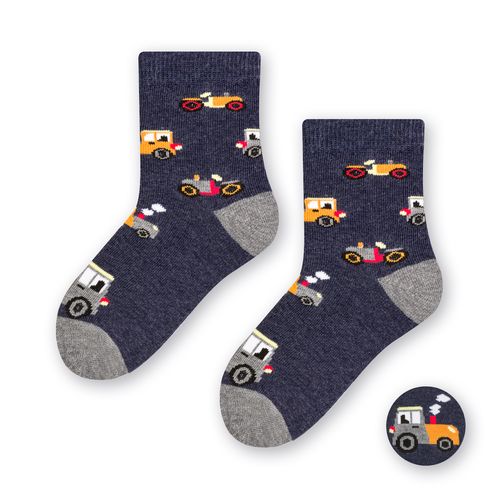 Носки детские для мальчиков Steven 138246 р. 23-25 меланж/джинс 