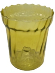 Горшок стеклянный Омела Орхидея круглый 1 л желтый 