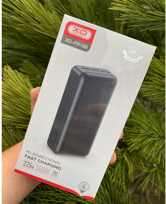 Повербанк Xo PD20W + QC22.5W 30000 mAh (PR189_Black)