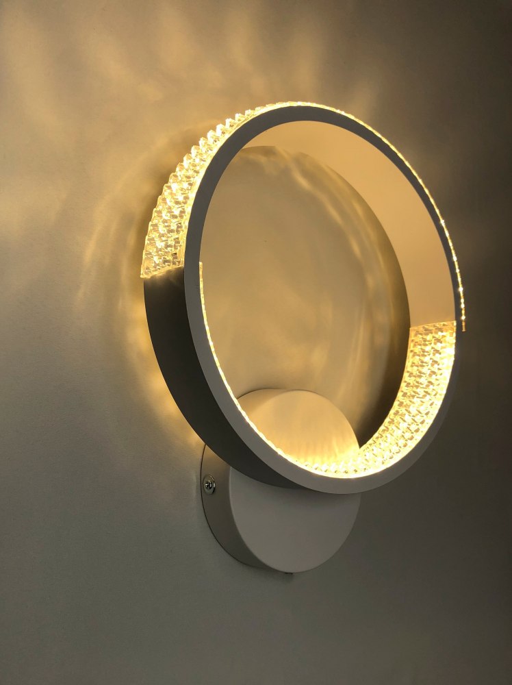 Бра Luminaria 1x17 Вт без цоколя белый AKRILIKA ROUND 17W 1R WHITE