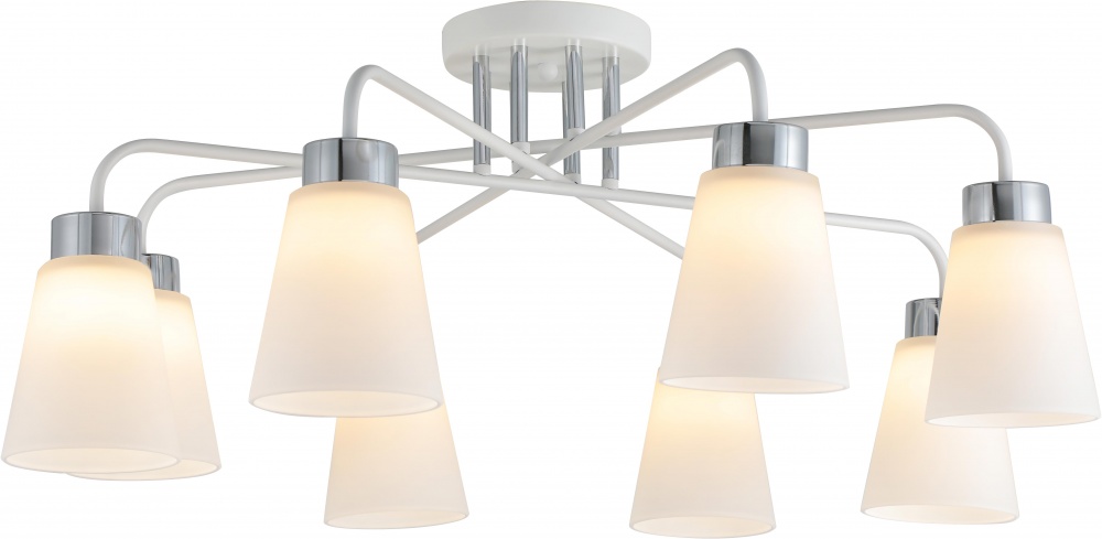 Люстра стельова Sensio Jupiter 8x40 Вт E27 білий ALG-07539/8