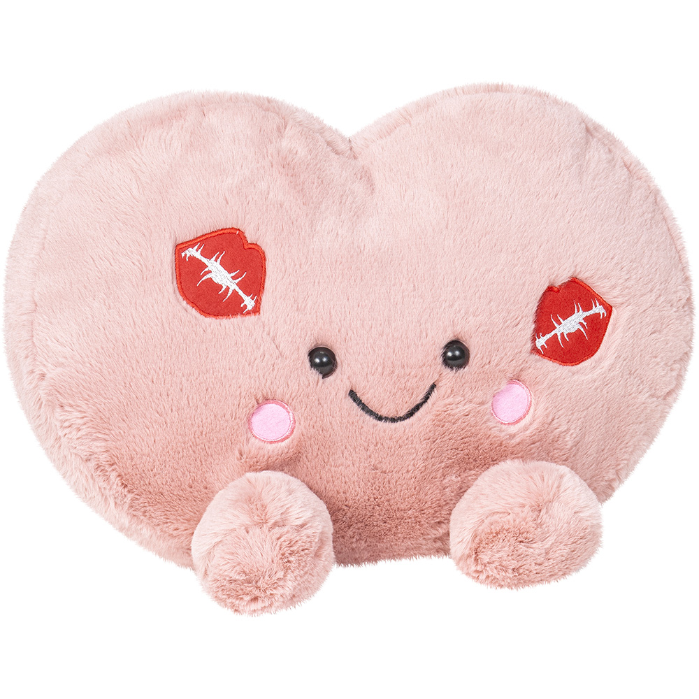 Подушка декоративна Серце Kiss 30x30 см рожевий