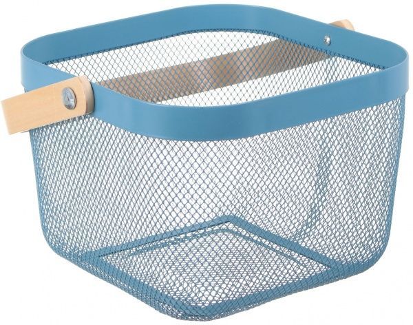 Корзинка с ручками металлическая Union UH-0828-BLUE голубой 175x250x240 мм
