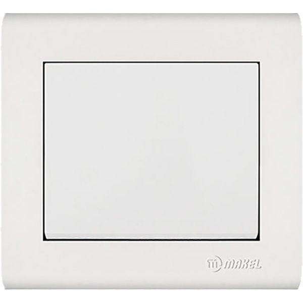 Вимикач одноклавішний Makel Manolya без підсвітки 10 А 250В білий 41001001
