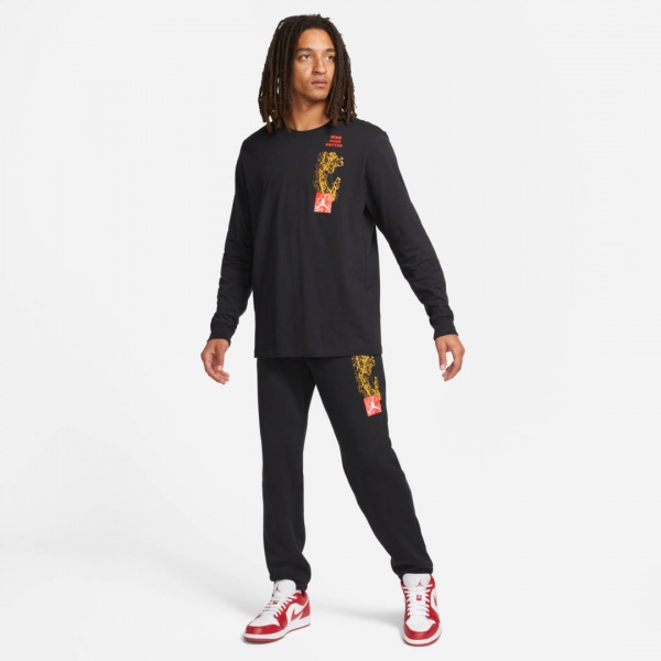 Футболка Nike M J MNTN LS CREW DC9785-010 р.M черный