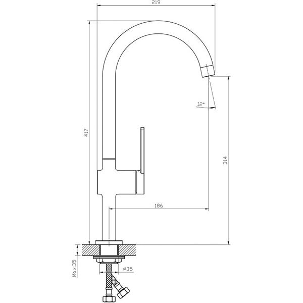 Змішувач для кухні Imprese Skala 55275