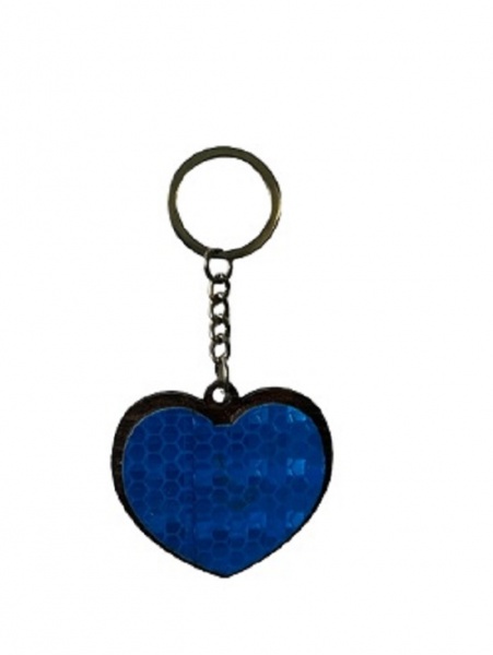Брелок світловідбивний жовто-синій Серце