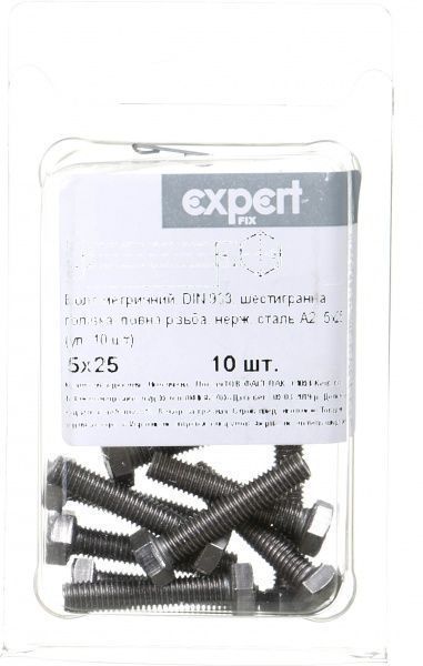 Болт метричний DIN933 5x25 мм 10 шт.