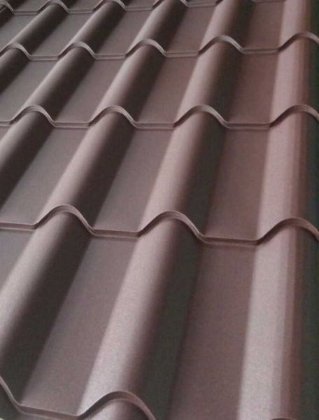 Металлочерепица матовая Strimex Фора 1,17x2,21 м RAL 8017 шоколад