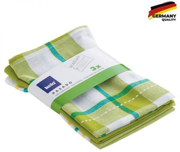 Набір рушників кухонних Pasado 65х45 зелений 3 шт. 45x65 см Kela зелений 