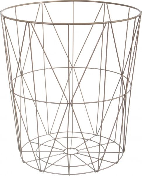 Стол-корзина Сканди 40х40х42 см чорный с золотым 