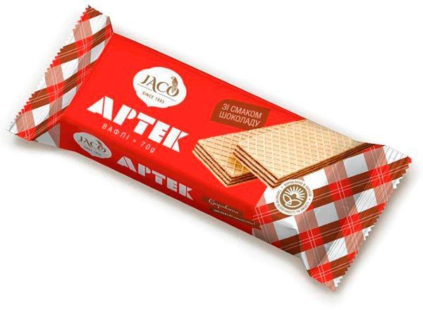 Вафлі АРТЕК Жако зі смаком шоколаду 70 г 