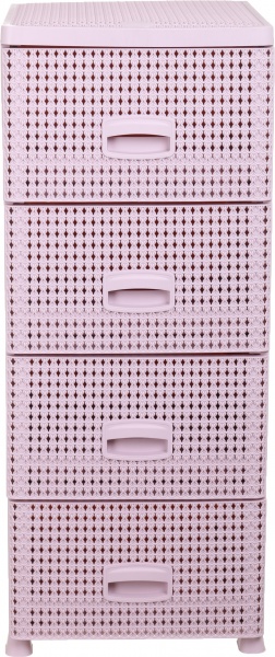 Комод пластиковая RIO 8508PP на 4 шухляды KNIT пудровый 894x386x431 мм