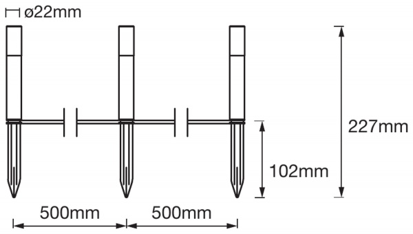 Светильник уличный декоративный Ledvance SMART+ WIFI GARDEN 3 Pole mini extension 1,9 Вт IP65 сталь 