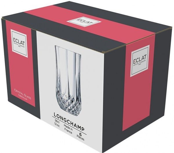Набір склянок високих Longchamp 360 мл 6 шт. L9757 Eclat