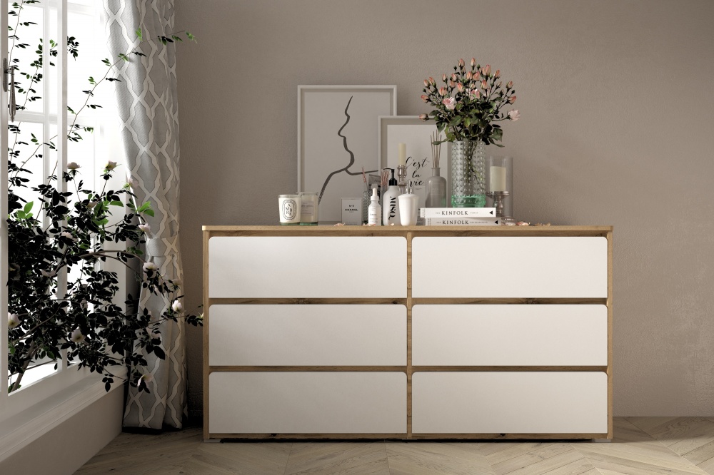 Комод Lion Арт-3 1600x800x430 мм дуб аппалачи/нимфея альба