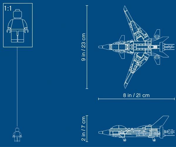Конструктор LEGO Creator Aутуристический самолет 31086