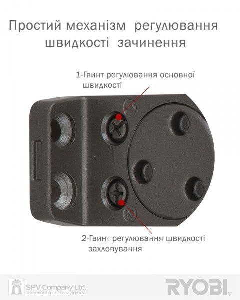 Доводчик дверний RYOBI 9903 STD бронзовий 65 кг