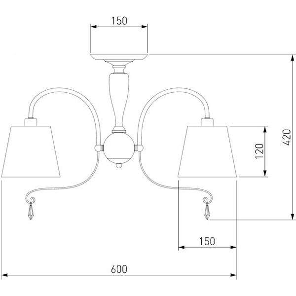 Люстра потолочная Strotskis Dalila 70096/5 5x40 Вт E14 хром 
