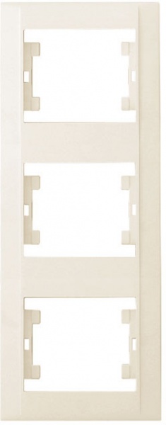 Рамка трехместная Makel Defne вертикальная кремовый 42010708