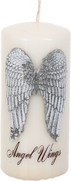 Свічка декоративна Циліндр 70х100 Крила ангела Pako-If