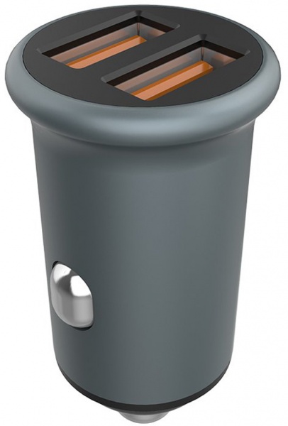 Автомобільний зарядний пристрій ColorWay 2USB Quick Charge 3.0 (36 Вт) сірий CW-CHA036Q-GR
