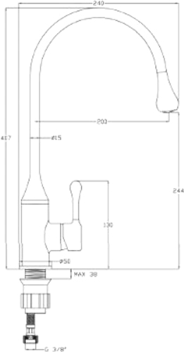 Смеситель для кухни Invena Pingo BZ-55-L09