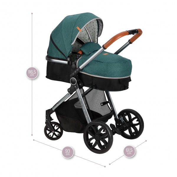 Коляска универсальная 2 в 1 MoMi Limuru 2в1 green 