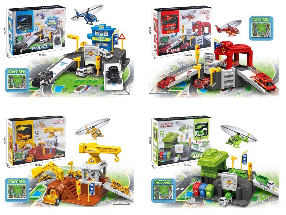 Ігровий набір транспорту Shantou Паркінг 660-S05/S06/S07/S08 1:64 660