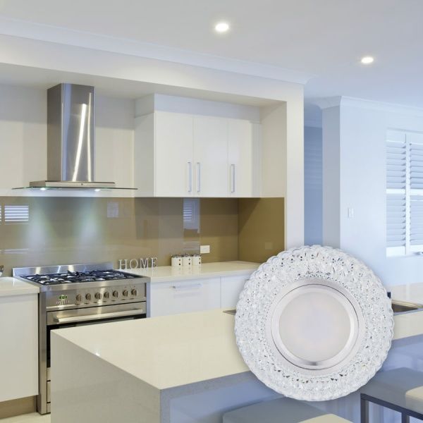 Светильник точечный LightMaster CL7089 MR16 GU5.3 с LED-подсветкой 3 Вт 2 шт./уп. прозрачный/хром