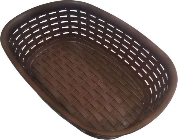 Кошик плетений 25,5x18,5x7,5 см темно-коричневий Plastic's Craft