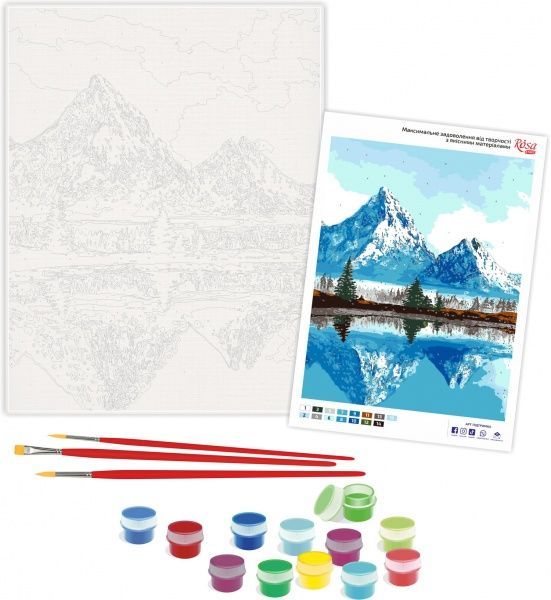 Картина за номерами Гірські вершини 35x45 см Rosa Start 