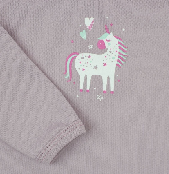 Боді для дівчинки Luna Kids Єдиноріг р.68 бузковий 