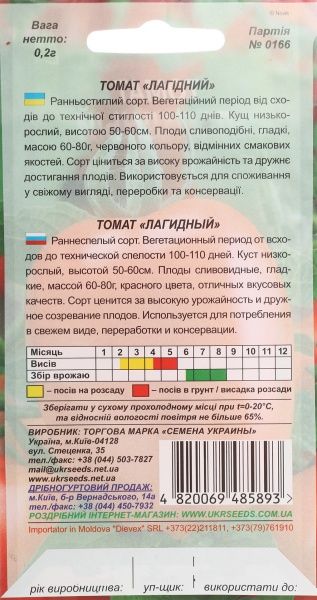 Семена Семена Украины томат Ласковый 0,2г