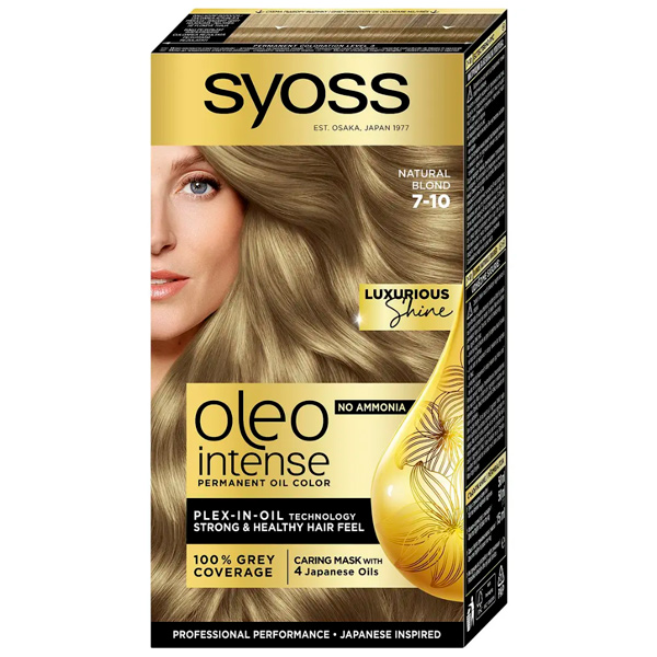 Фарба для волосся Syoss Oleo Intense №7-10 натуральний світло-русявий 115 мл