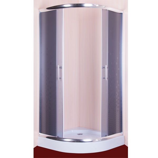 Душевая кабина UP! (Underprice) R-522 PT 19 90x90 профиль хром, стекло графит