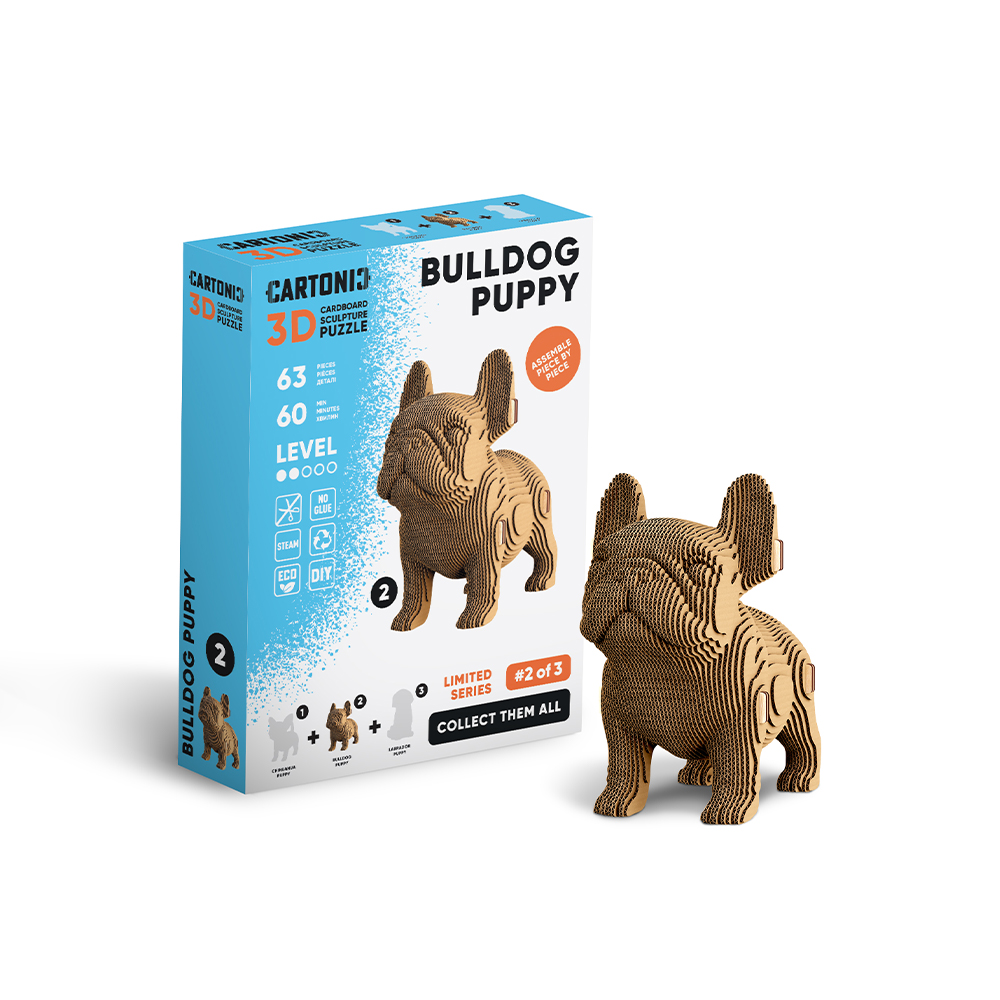 Конструктор картонный Cartonic 3D Puzzle BULLDOG PUPPY CARTMNBULL
