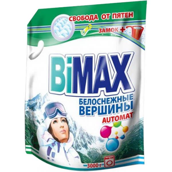 Пральний порошок BiMax Білосніжні вершини автомат дой-пак 3 кг