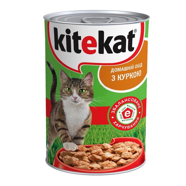Корм Kitekat домашній обід з куркою 400 г