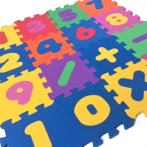 Коврик-пазл Термоізол Веселая математика 13х13 см 16 шт.