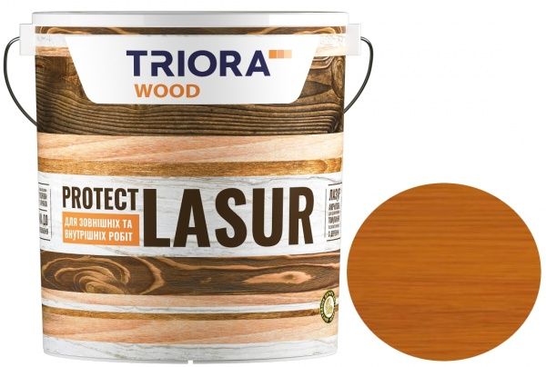 Лазур Triora акрилова для деревини махагон шовковистий глянець 2,5 л