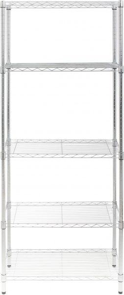 Стелаж металевий 1800x760x350 мм хром (143071-5LC) 