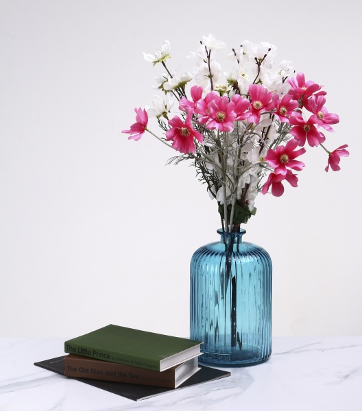 Ваза скляна San Miguel Daroca 23 см небесно-блакитна 