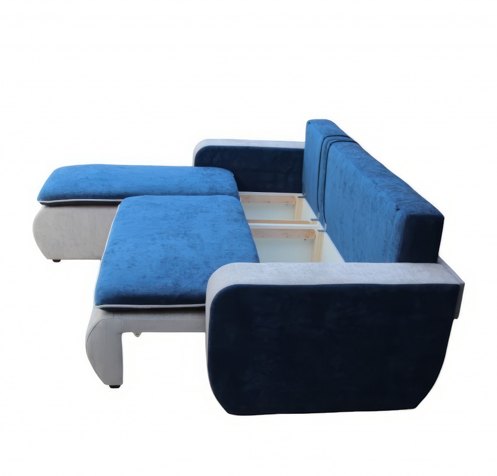 Диван кутовий Берегиня Матео синій 2560x2080x840 мм