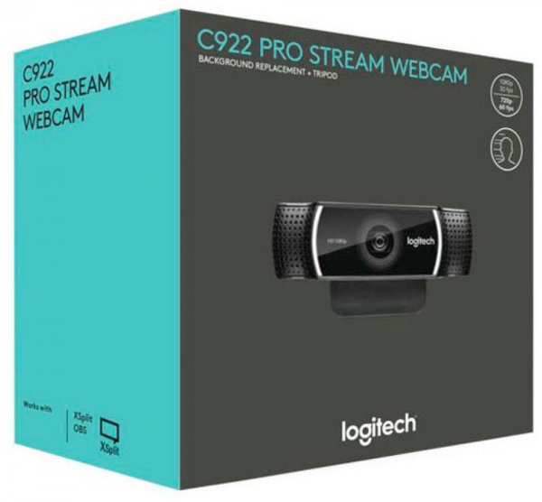 Веб-камера Logitech Webcam C922 Pro Stream Webcam - EMEA (V5L960001088)