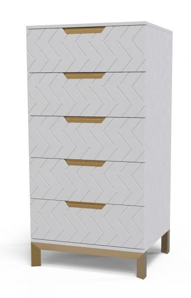 Комод Art in Head Swan 1200 5ш аляска /белый матовый 