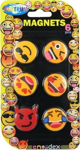Магніти для дощок Emojidex Смайли 87005 6 шт. Centrum