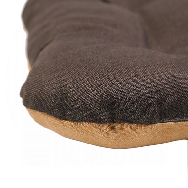 Подушка на стул Безе 41х41х8 жаккард С22+С15 золотой+шоколад