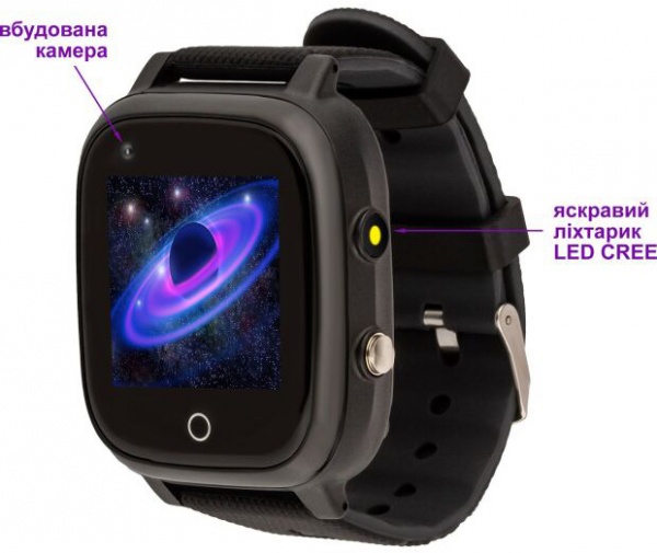 Смарт-часы AmiGo GO005 4G WIFI Thermometer black (747016)