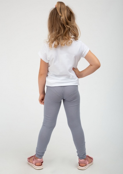 Лосини для дівчаток Roksana №0028/16065 р.122-128 сірий із принтом 